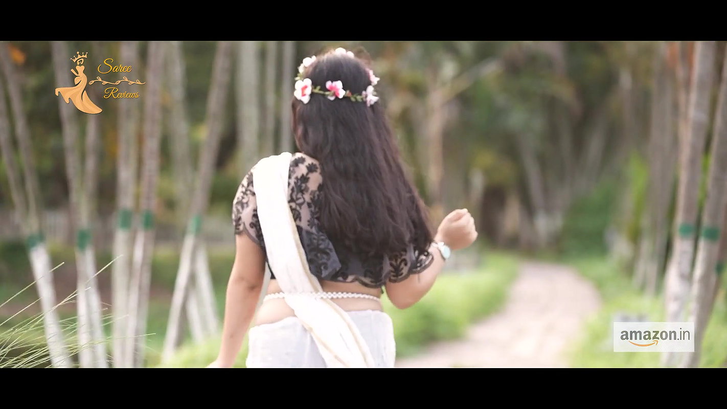 Bidisha White Chiffon saree lover naari nandini nayek navel saree lover saree Fashion 2022