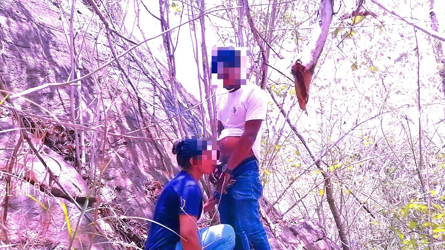 Risky Quick Public Sex in Jungle with Big Tits Girl Friend