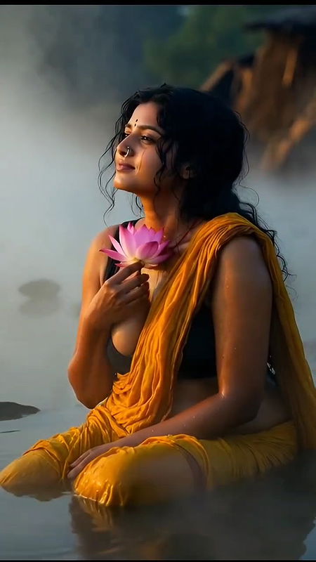 Indian Desi Girl Hot Cleavage And Navel Show 22