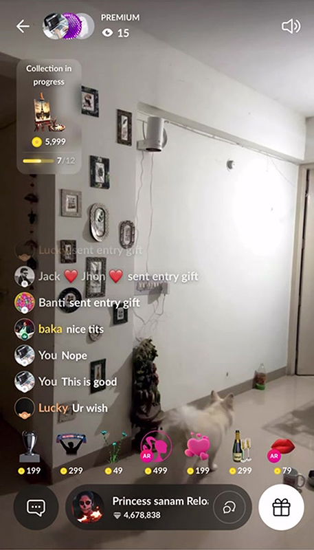 Hot Princess Sanam Tango Group Showing Boobs in See through 3 Clips With Face 23