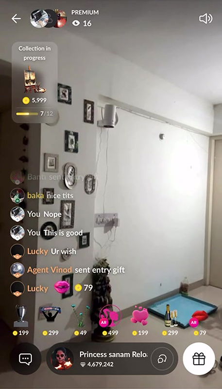 Hot Princess Sanam Tango Group Showing Boobs in See through 3 Clips With Face 23