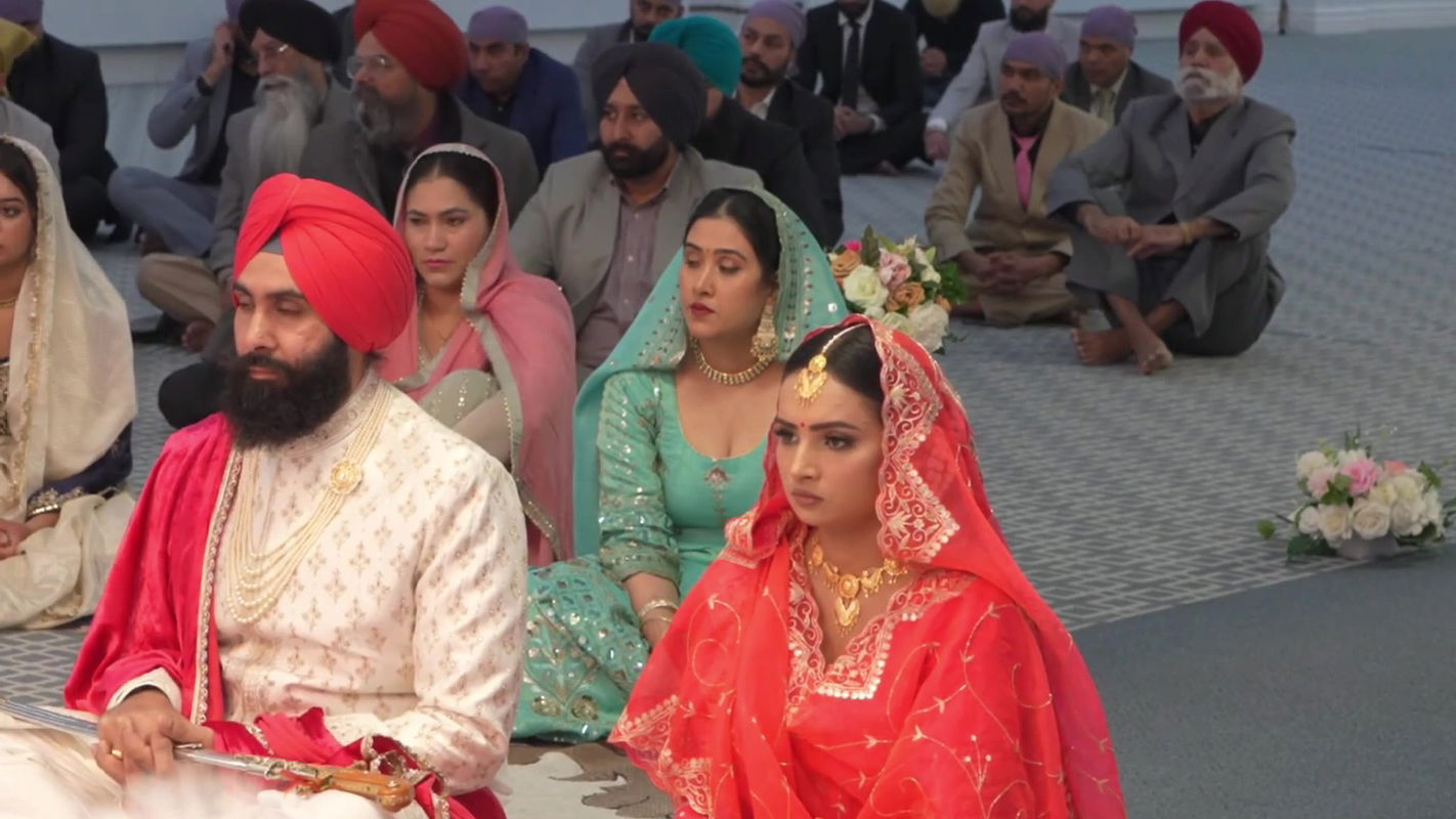 Punjabi Lady Sexy Cleavage in sky blue dress 22