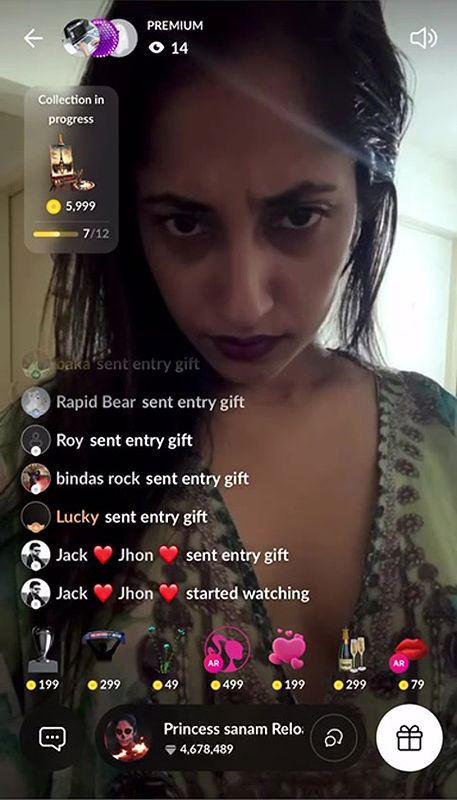 Hot Princess Sanam Tango Group Showing Boobs in See through 3 Clips With Face 24