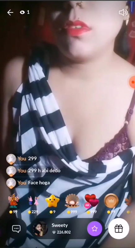 Cute Babe Sweety Boob Show And Spreadng Pussy on Live Tango With face 22