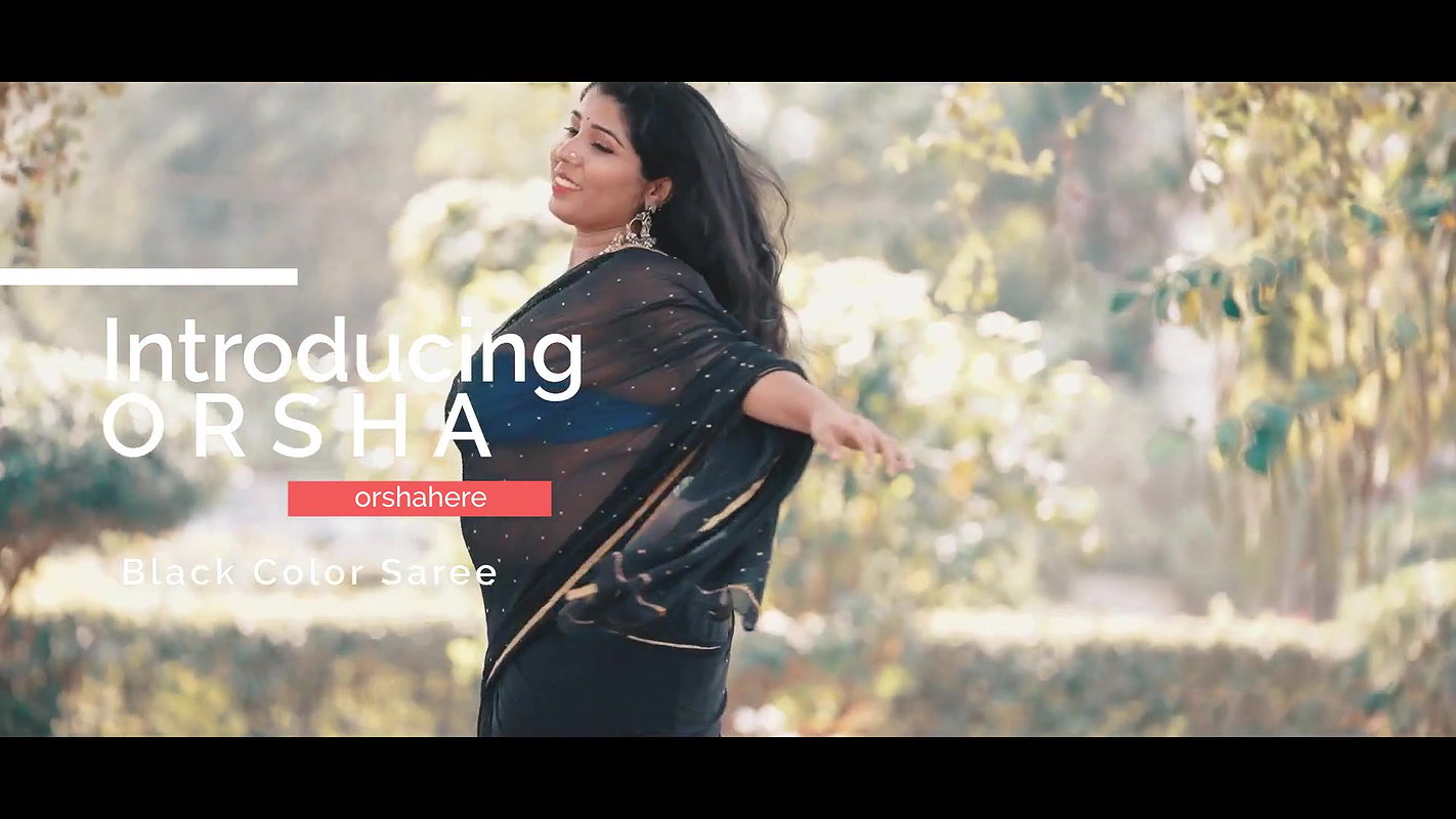 Introducing Orsha  Debut Episode  Black Saree Fashion Video  NAARI