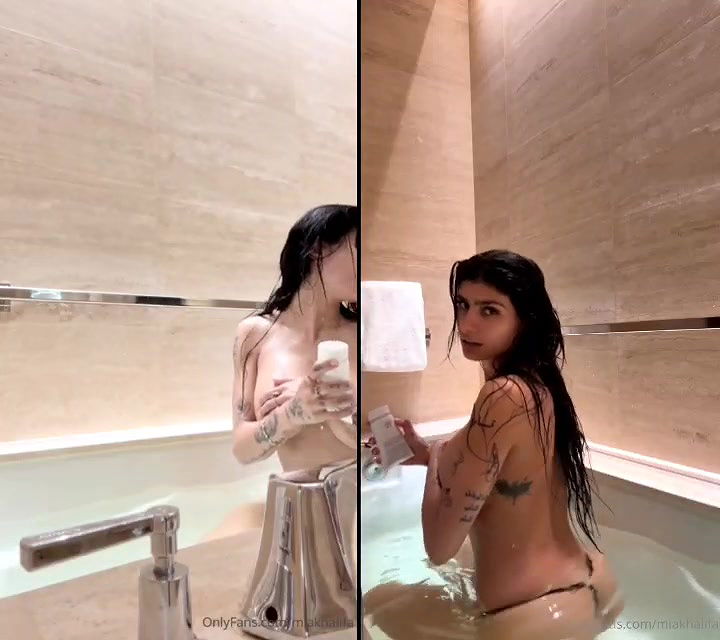 Mia Khalifa onlyfans bathtub live 23