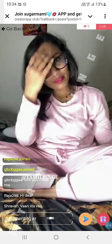 Tamil Insta Model Veena Thara Premium Live Show 22