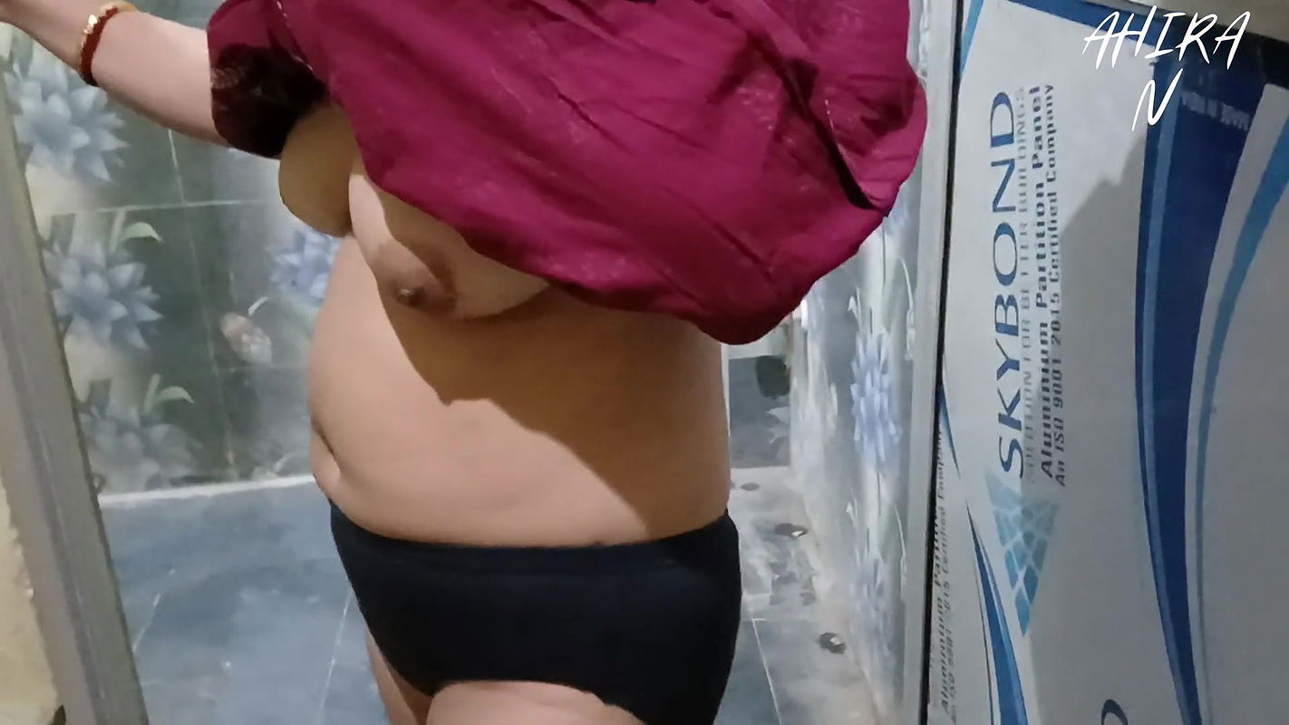 Aahan Apartment Sex in My Washroom Indian Girl Review and Foreplay with Her Boobs.