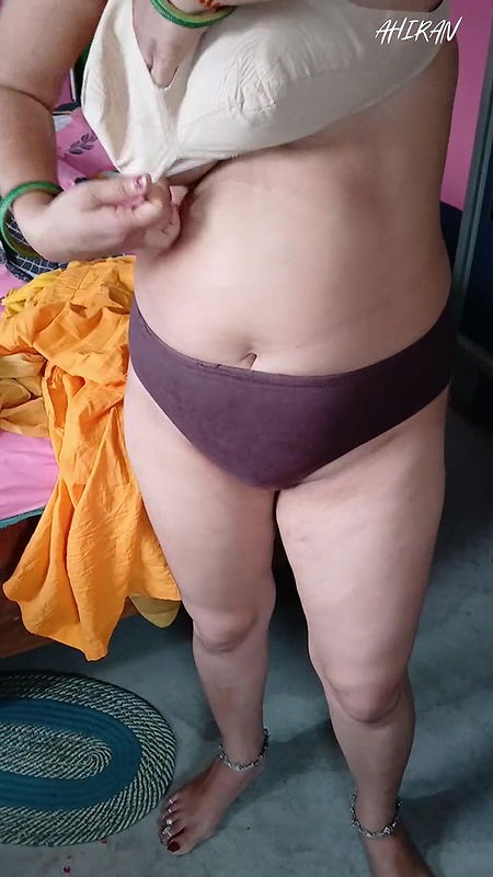 Asian Indian Girl Review and Foreplay with Her Boobs