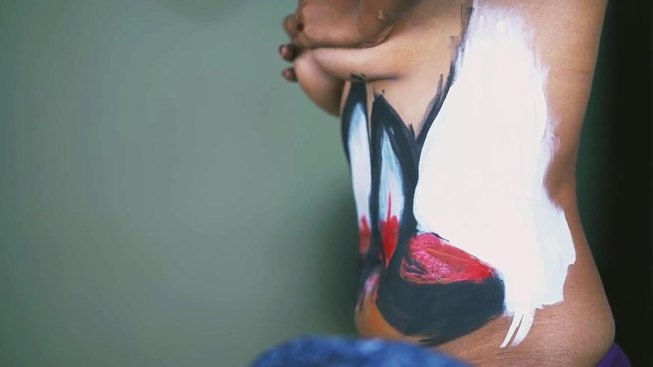 Neelam body painting nipples exposed