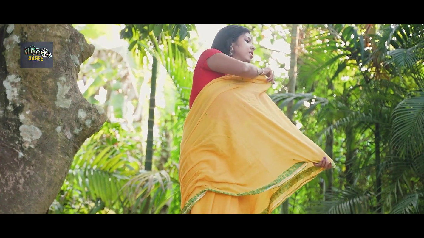 ROOHI ROY – YELLOW COLOR  – NANDINI NAYEK NAARI SAREE – FASHION VIDEO – FULL HD – 2022