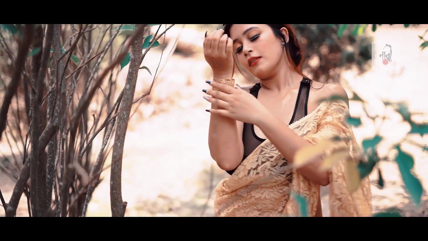 Saree Sundari  NAARI Feat Rimpi  Cream Color Saree  Full HD  2021_1080p