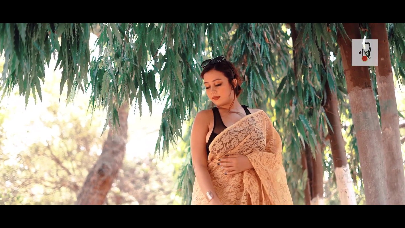 Saree Sundari  NAARI Feat Rimpi  Cream Color Saree  Full HD  2021_1080p