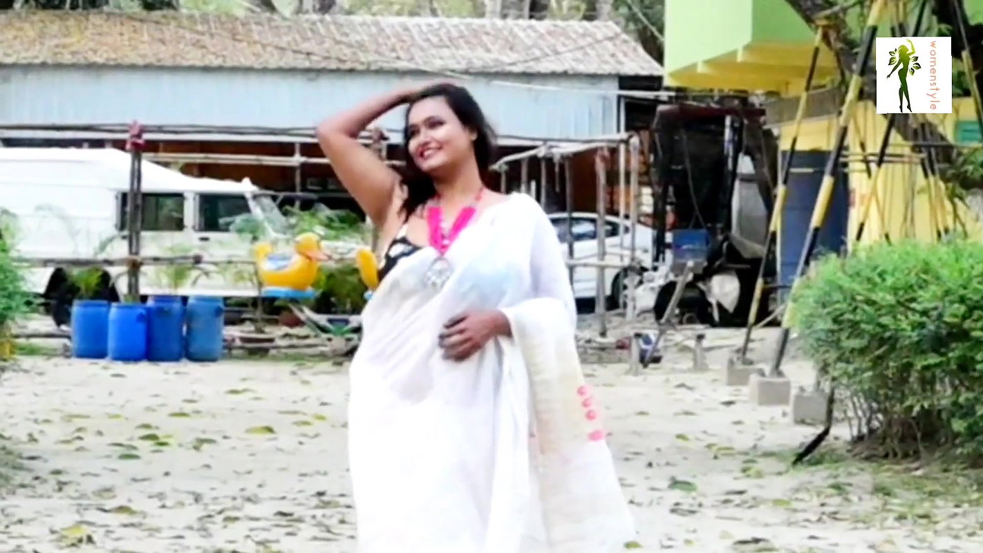 SUCHARITA. In White Saree II Saree Sundari II Saree Lover II nandini nayek naari Saree Expresion II Saree_2
