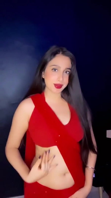Juhi Sharma Sizzling Hot In Red Saree