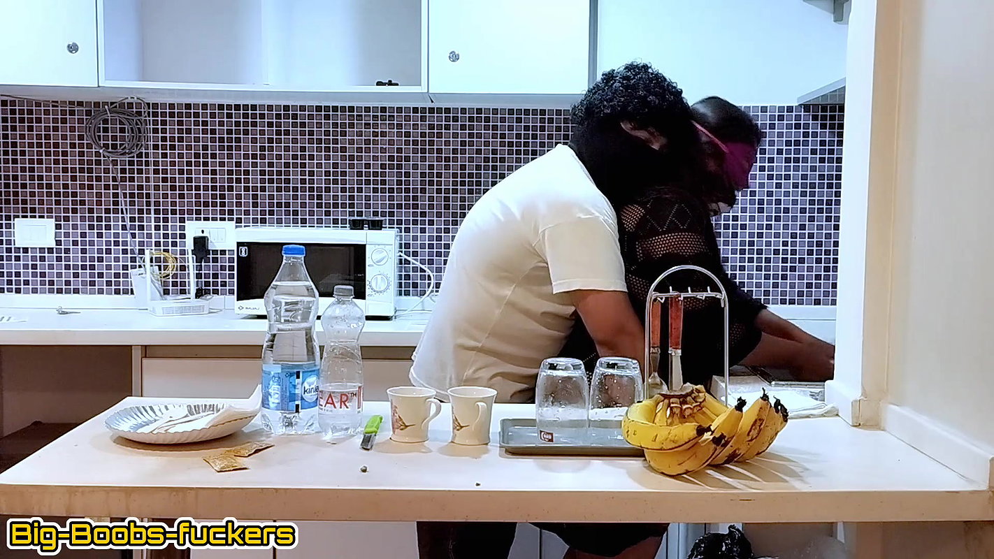 Big Ass Wife Starts Sucking Her Husband’s in the Kitchen and Kisses