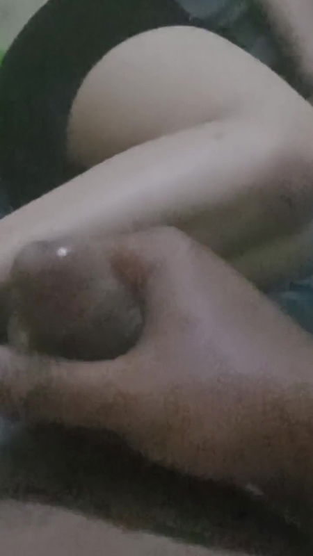 Cock Jerking in Front of New Maid