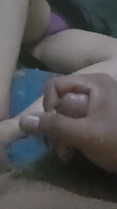 Cock Jerking in Front of New Maid