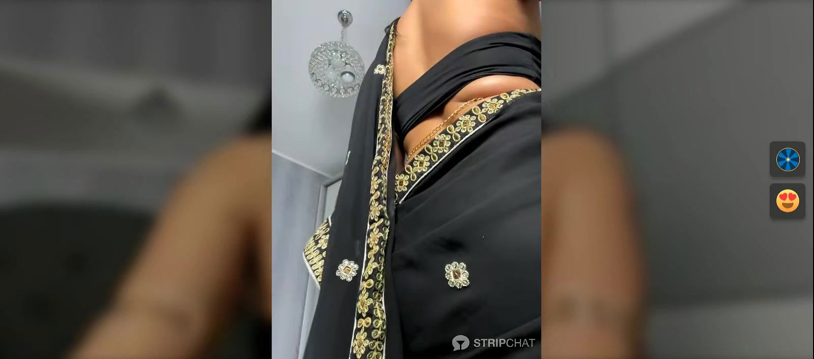 Beautiful Babe wearing Black Saree showing her beautiful body 22