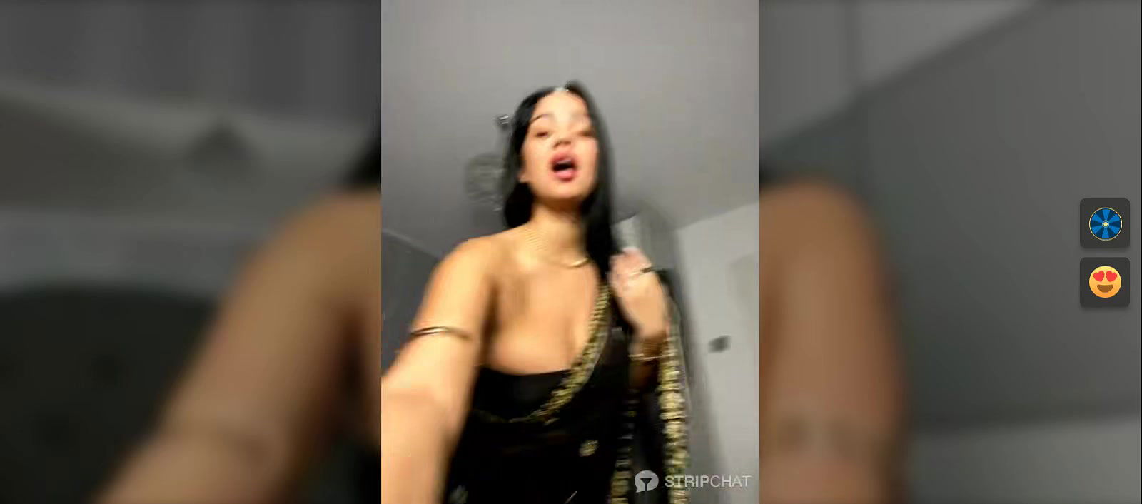 Beautiful Babe wearing Black Saree showing her beautiful body 22