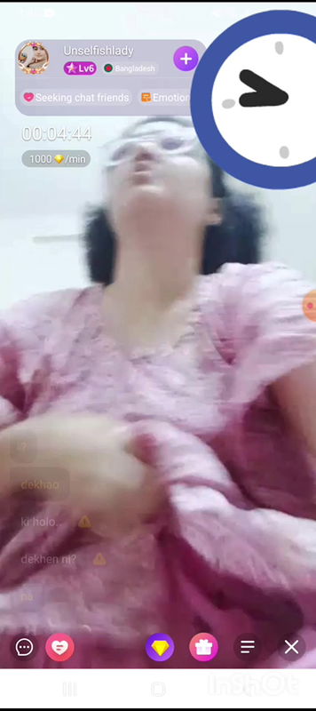 Cute bd girl show boobs in chamet