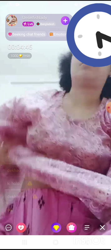 Cute bd girl show boobs in chamet