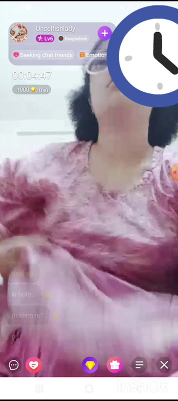 Cute bd girl show boobs in chamet