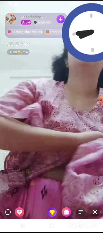 Cute bd girl show boobs in chamet