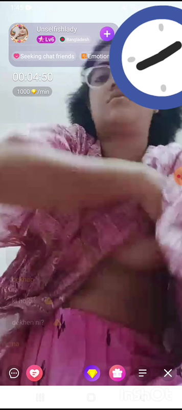 Cute bd girl show boobs in chamet