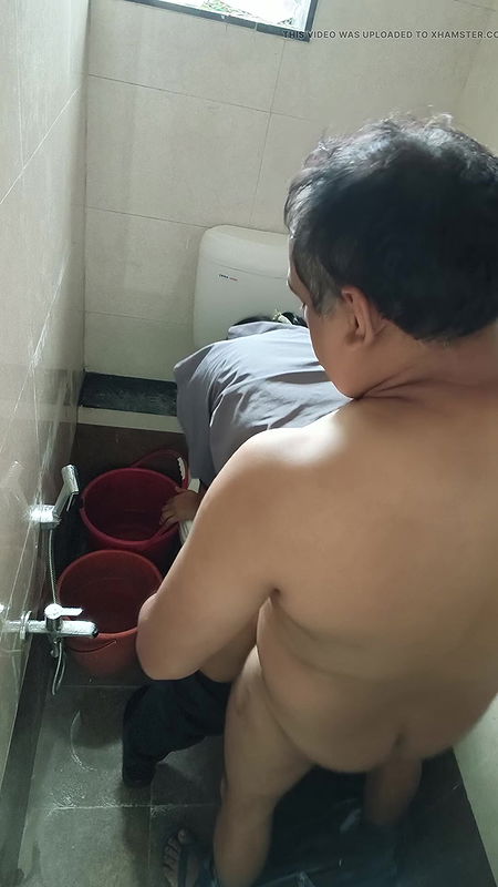 Madam fucked standing in the office toilet