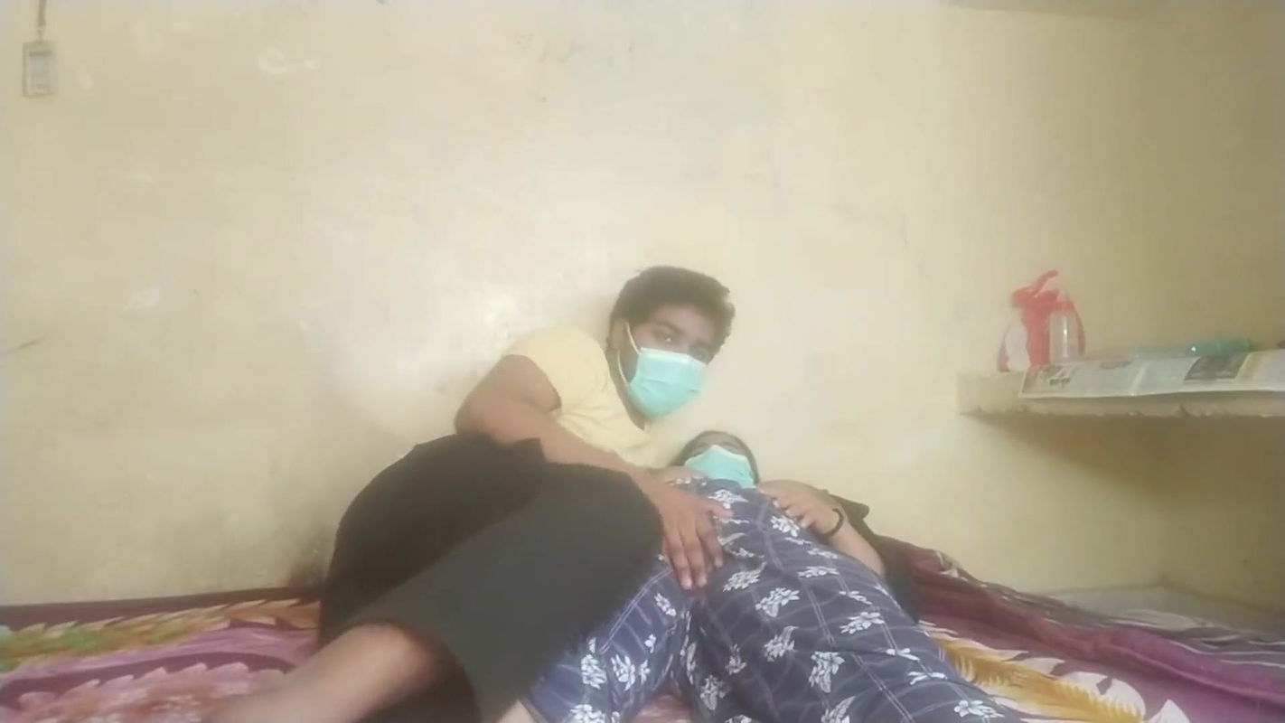Hot Indian Wife Wearing a Mask Rides Her Husband Hard – Desi Homemade Video