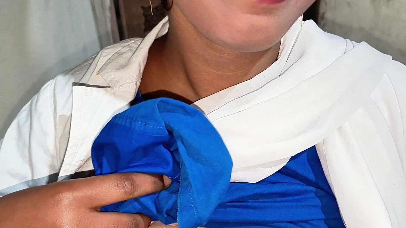 I Surprise the New Cleaning High School Girl Who Comes Home and Catches Me off Until She Helps Me Finish