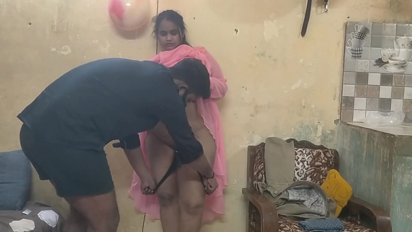 Sexy Indian Chubby Bhabhi in See-through Pink Gown – Massive Ass & Curvy Body Reveal