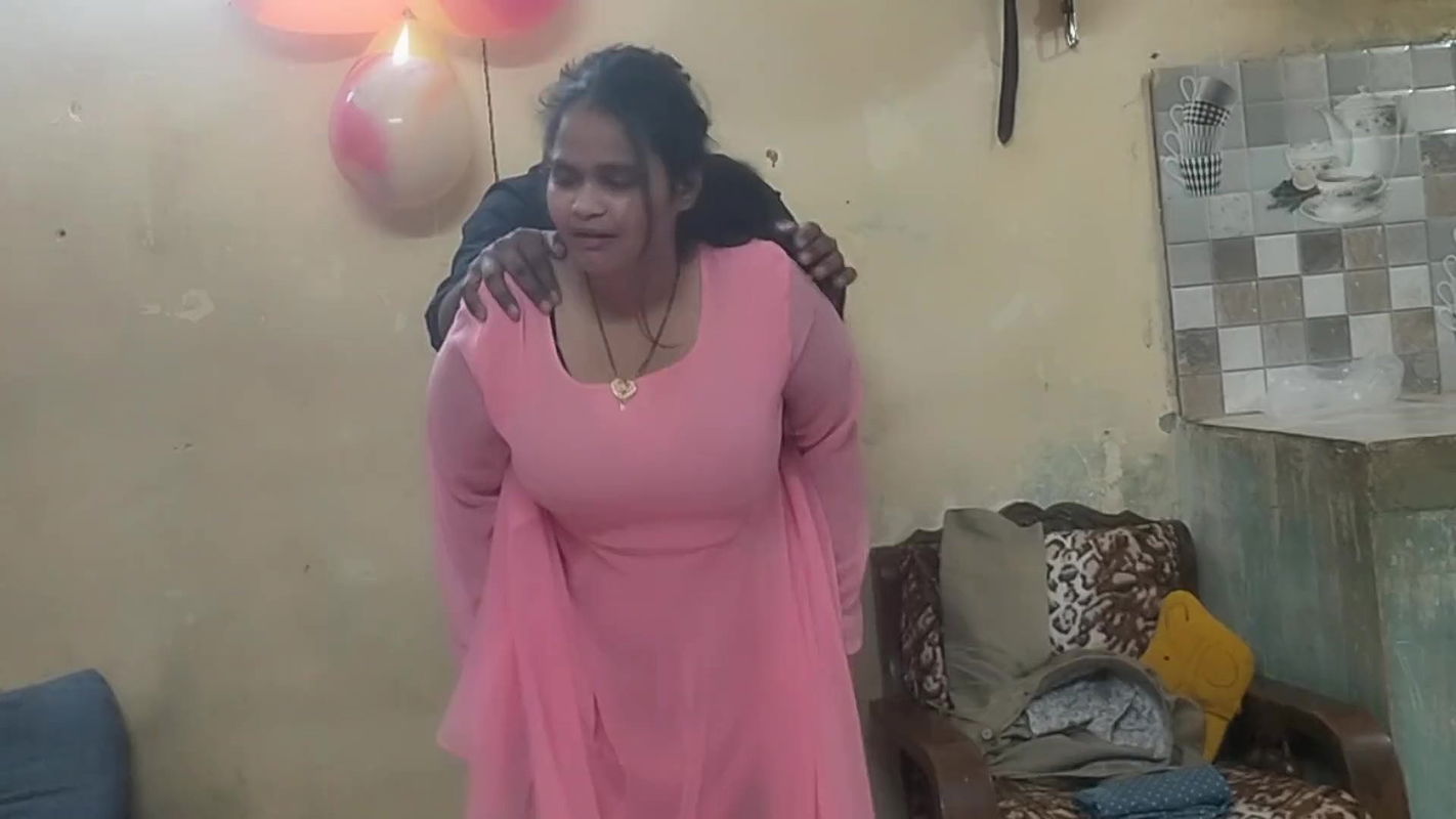 Sexy Indian Chubby Bhabhi in See-through Pink Gown – Massive Ass & Curvy Body Reveal
