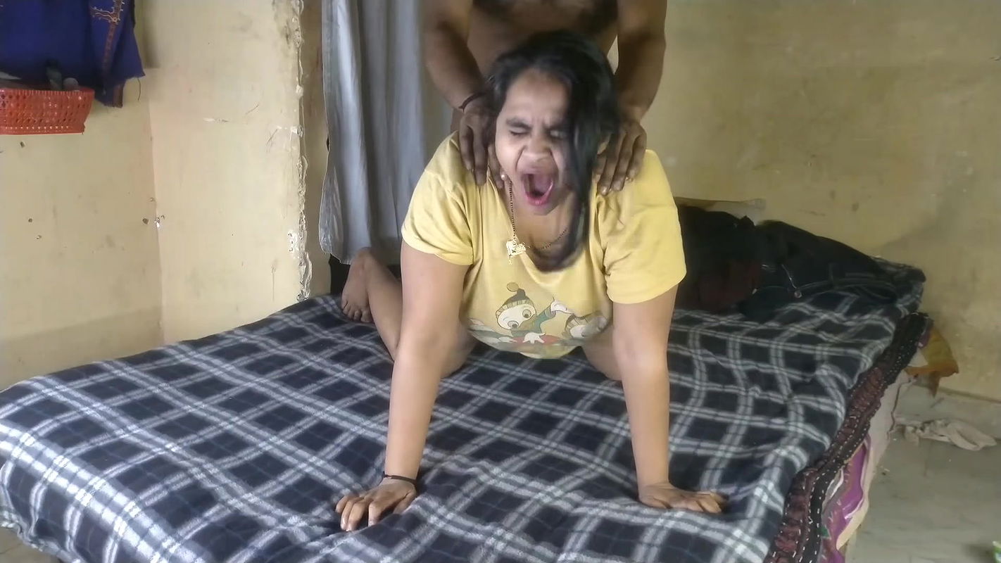 Young Indian Teen with Bindhi and Nose Ring Handjob on Bed