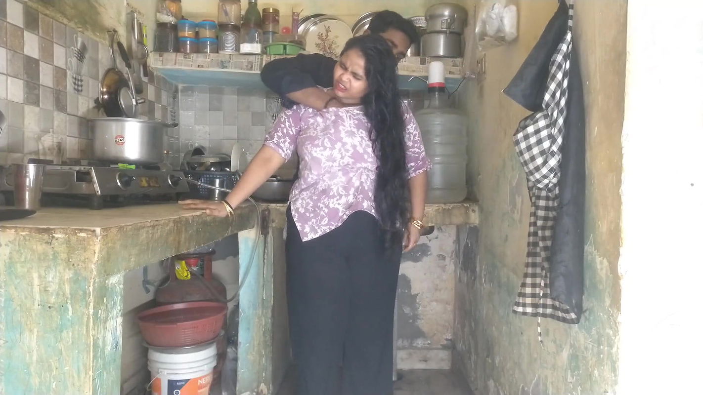 Horny Step Sister Caught in Kitchen – Step Bro Fucks Her Hard While Coo