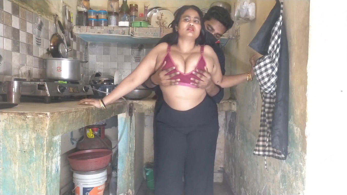 Horny Step Sister Caught in Kitchen – Step Bro Fucks Her Hard While Coo