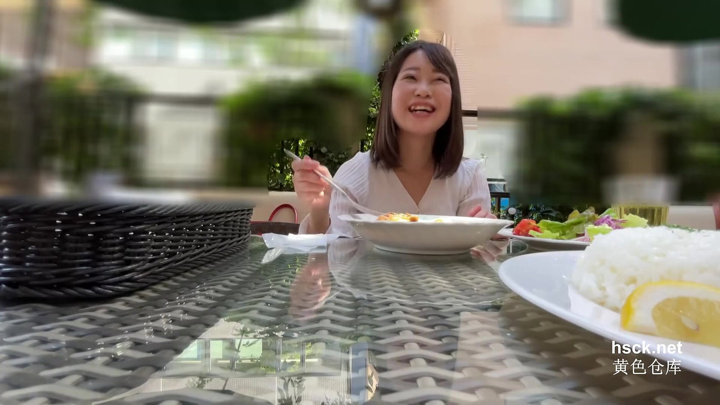 Asian angel. Cute girl having fun