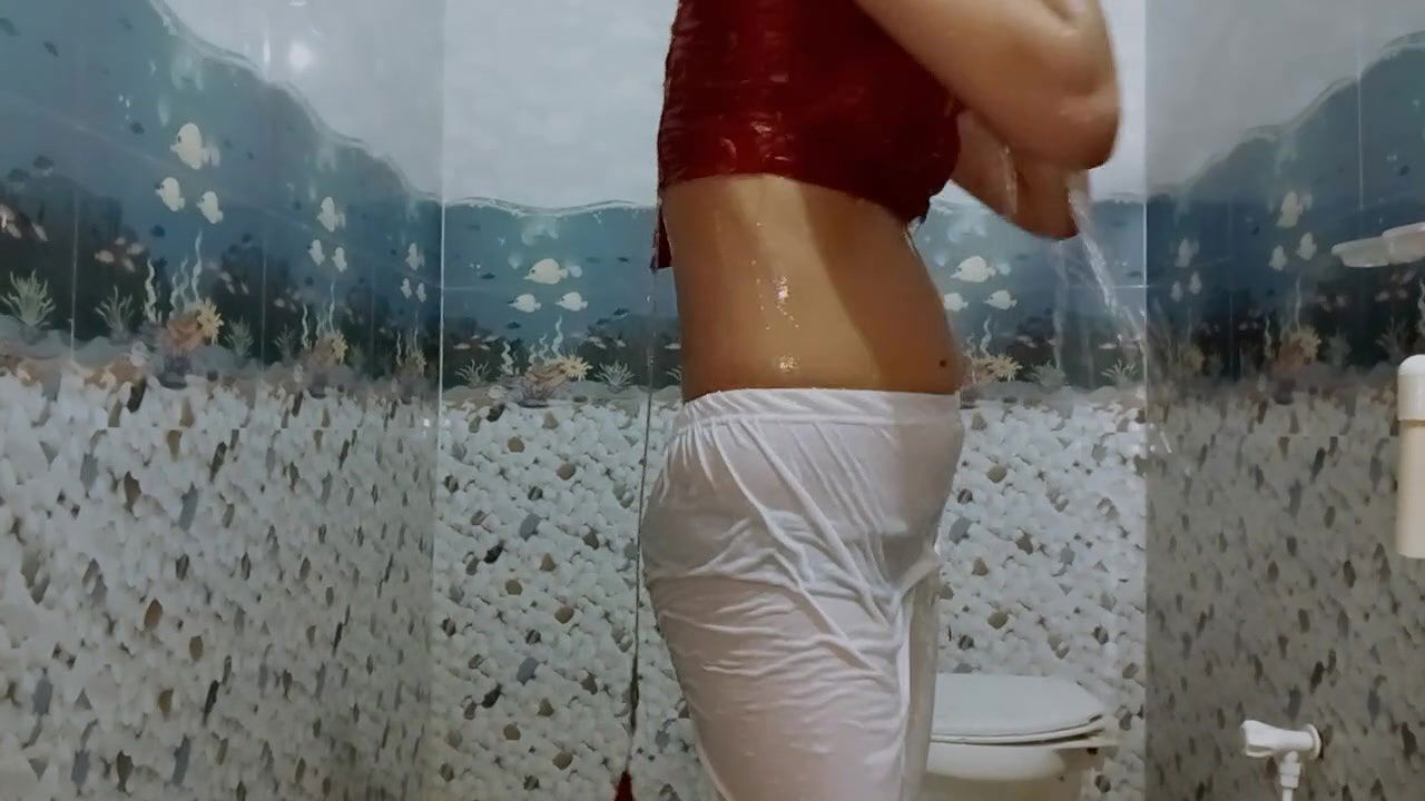 Indian Stepmom Bathing in Open White Legis Make Me Feel Better