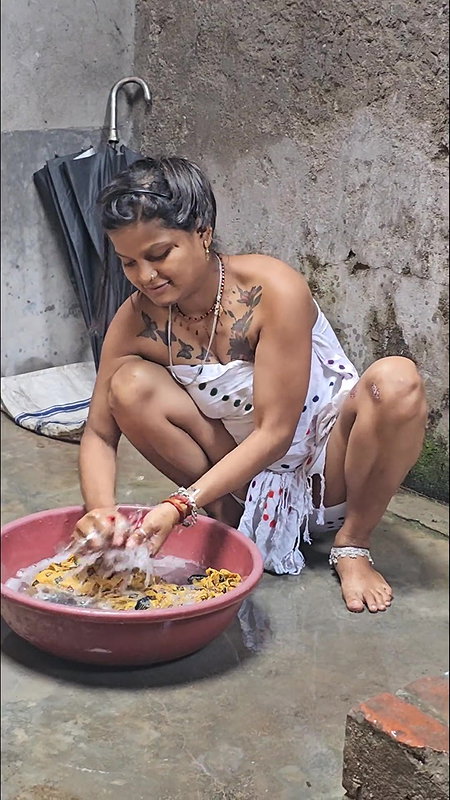 First Time Secretly Caught Village Stepsister Bathing ft Aalox b