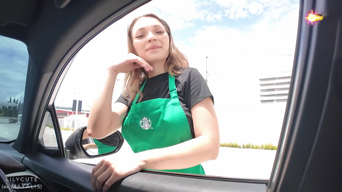 8Maya Lis Cute Starbucks Barista Lost a Bet And Fucked Her Way Out Of It