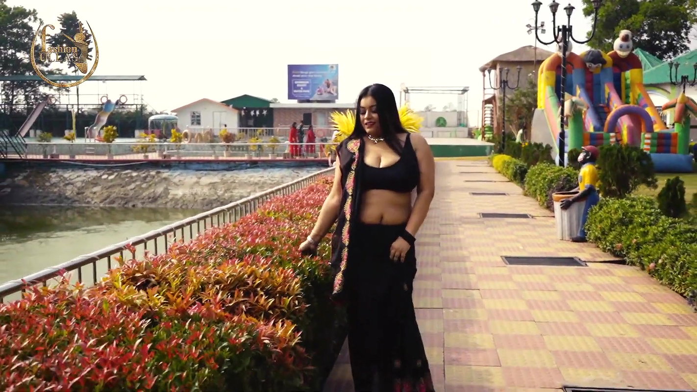 Nila in Black Saree Photoshoot ~