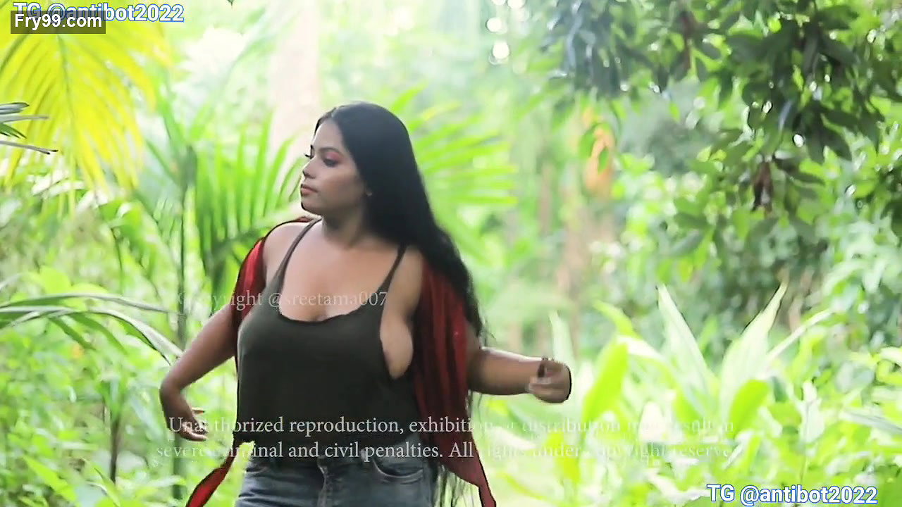 Sreetama Cleavage Teasing in FOrest