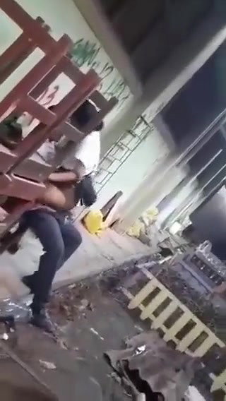 College lovers fucking in backside of the College building