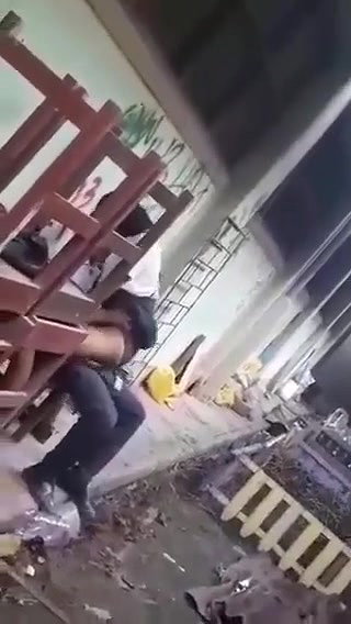 College lovers fucking in backside of the College building