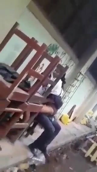 College lovers fucking in backside of the College building