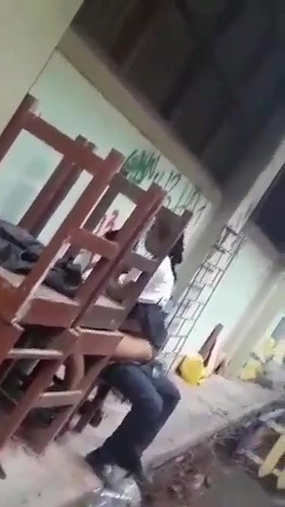 College lovers fucking in backside of the College building