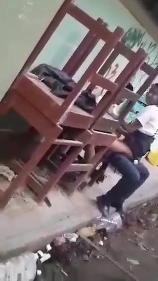 College lovers fucking in backside of the College building