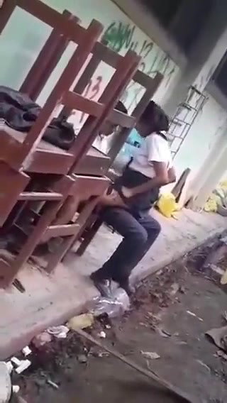 College lovers fucking in backside of the College building