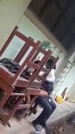 College lovers fucking in backside of the College building